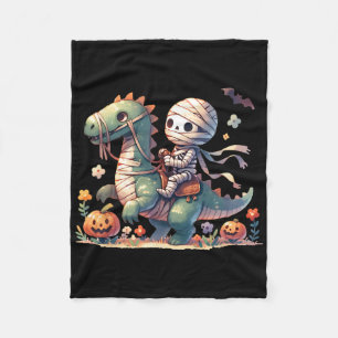 Skeleton Riding Dragon Halloween Pumpkin Thema Kin Fleecedecke