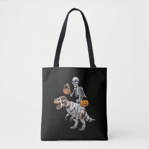 Skeleton Riding Mummy Dinosaur T rex Halloween Spa