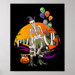 Skeleton Riding Mummy Dinosaurier Poster<br><div class="desc">Halloween Party,  Halloween Crafting,  Halloween-Party Scrapbooking Supplies,  Skeleton Riding Mummy Dinosaur T Rex Halloween 2022 Lover Prints Poster Classic Collection.</div>