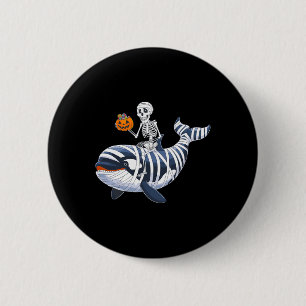 Skeleton Riding Mummy Orca Halloween Candy Whale Button