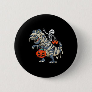 Skeleton Riding Mummy T Rex Halloween Boys Girls K Button