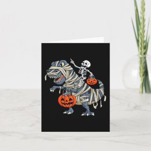 Skeleton Riding Mummy T Rex Halloween Boys Girls K Karte