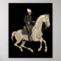 Skeleton Riding Pferd Cowboy Horse Lover Halloween