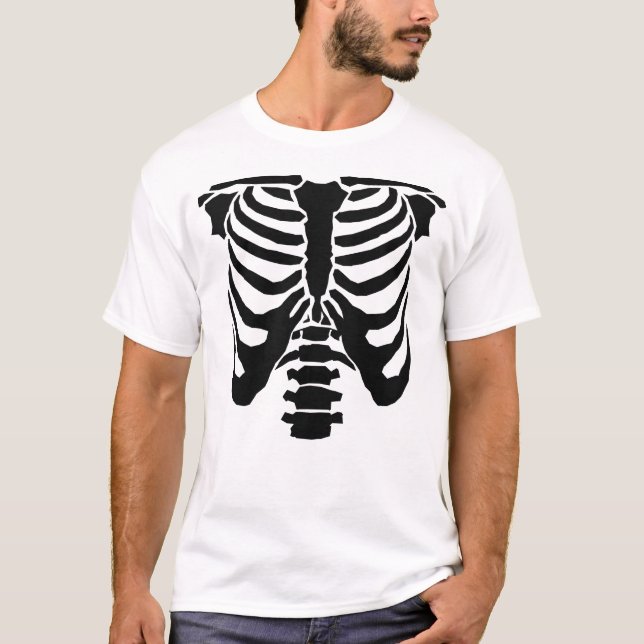 SKELETON - Rippenkäfig und Rückenmark T-Shirt (Vorderseite)
