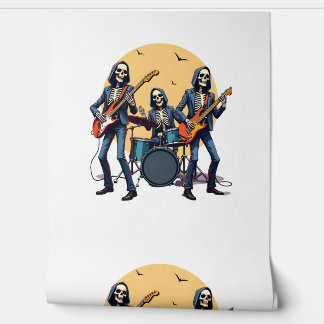 Skeleton Rock Band � Funny Halloween Shirt Tapete