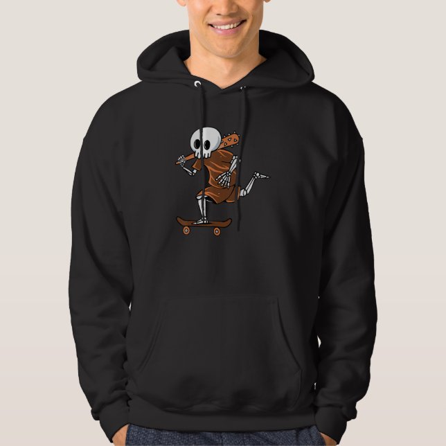 Skeleton Rock Hand Black History Month BLM Melanin Hoodie (Vorderseite)