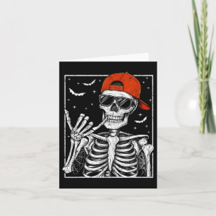 Skeleton Rock Hand Halloween Kostüm Cool Rock Muse Karte