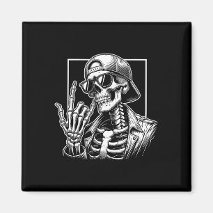 Skeleton Rock Hand Halloween Kostümrocker Cool R Magnet