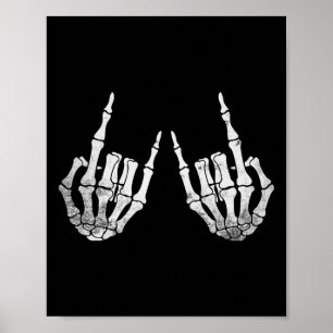 Skeleton Rock Hand Lazy Halloween Kostüm Coolen Bö Poster