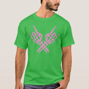 Skeleton Rock Hands Familie T-Shirt
