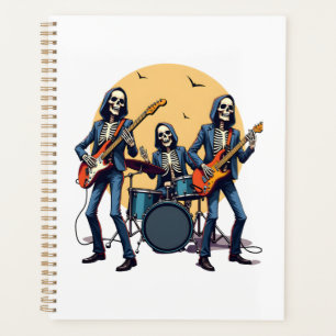 Skeleton Rockband � Lustiges Halloween-Shirt Planer