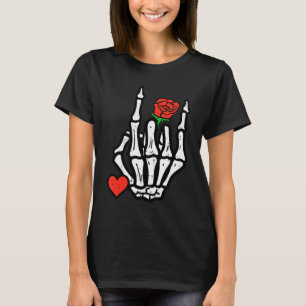 Skeleton Rockband Punk Rocker Valentinstag Männer T-Shirt