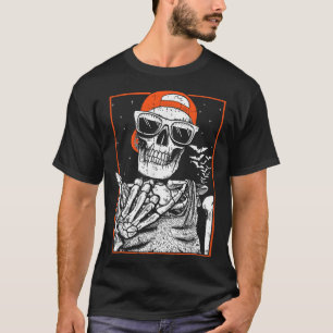 Skeleton Rocker Hand Halloween Kostüm Coole Musik T-Shirt