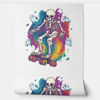 Skeleton Roller Skater Tapete