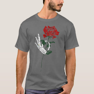 Skeleton Rose Bride Tattoo Design T-Shirt