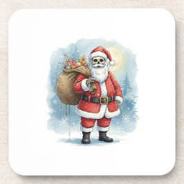 Skeleton Santa Claus Getränkeuntersetzer