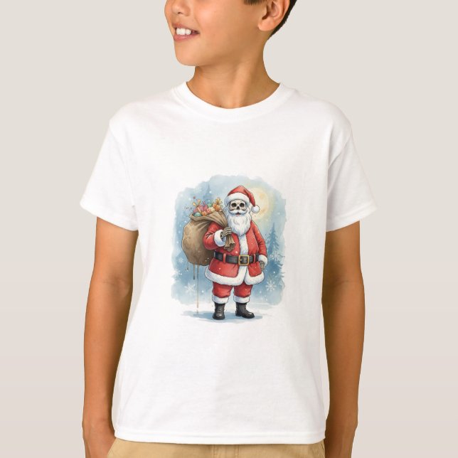 Skeleton Santa Claus T-Shirt (Vorderseite)