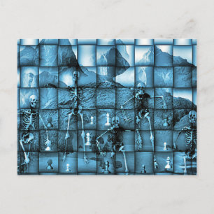 Skeleton Schess Postkarte