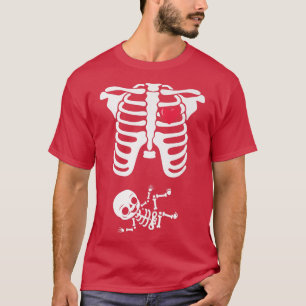 Skeleton Schwangerschaft Ankündigung T-Shirt XRay