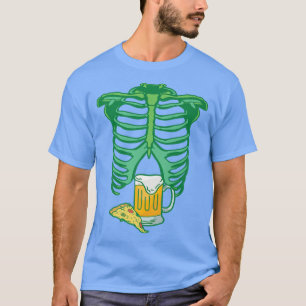 Skeleton Schwangerschaft I Pizza Beer Xray I Funny T-Shirt