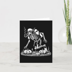 Skeleton Scu Diving Players Halloween Mens Damen Karte