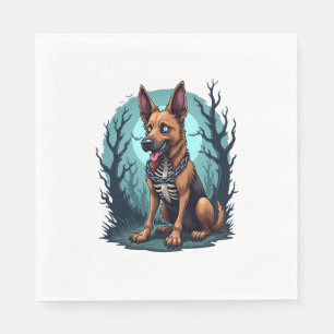 Skeleton Shepherd Dog Serviette