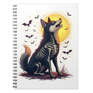 Skeleton Shiba Scream Notizblock