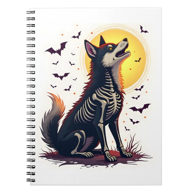 Skeleton Shiba Scream Notizblock (Vorderseite)