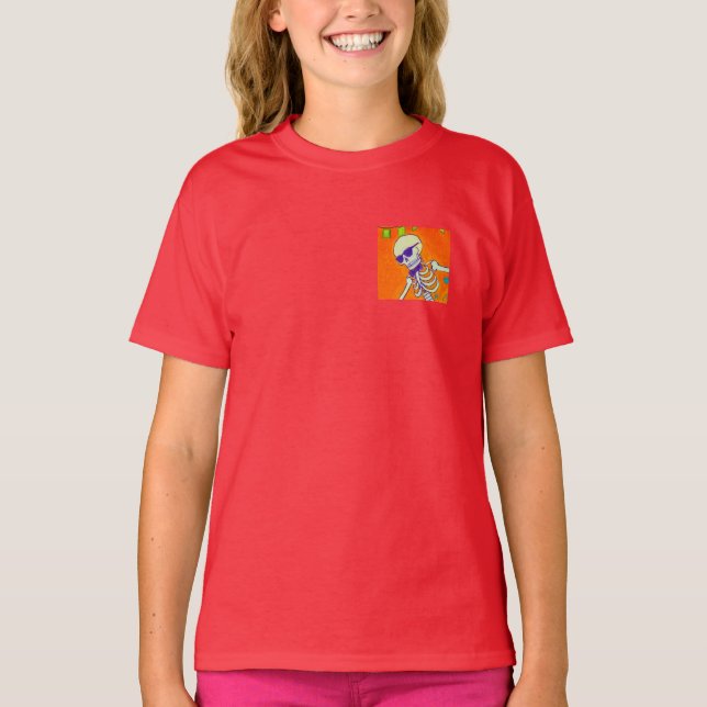 Skeleton Skateboard T-Shirt (Vorderseite)