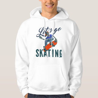 Skeleton Skateboarding T-Shirt | Skate Street Art  Hoodie
