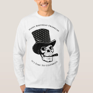 Skeleton Skeleton Happy Birthday Fun Personalize T-Shirt