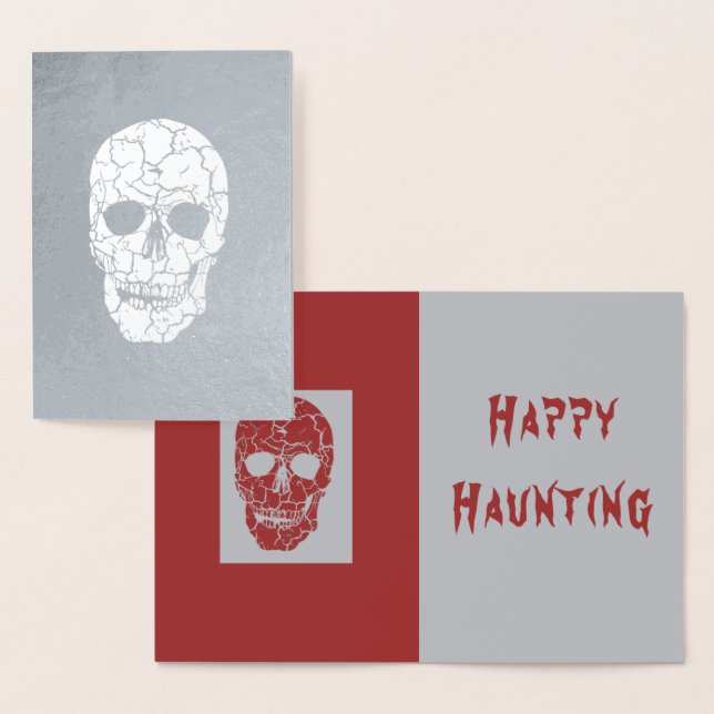 Skeleton Skeleton Skull Card für echte Founting Ha Folienkarte (Anzeige)