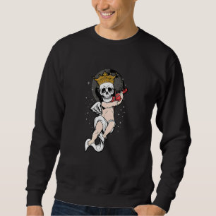 Skeleton Skull Angel Baby Sad ästhetische Edgy Str Sweatshirt