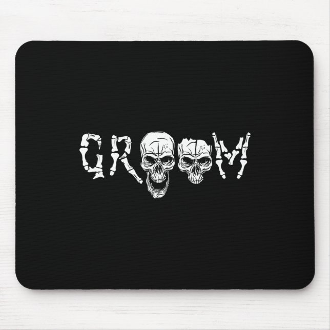 - Skeleton Skull Halloween Wedding Bachelor Mousepad (Vorne)