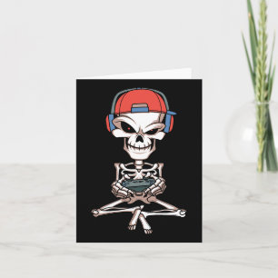Skeleton Skull Video Gamer Halloween Outfit Men Bo Karte