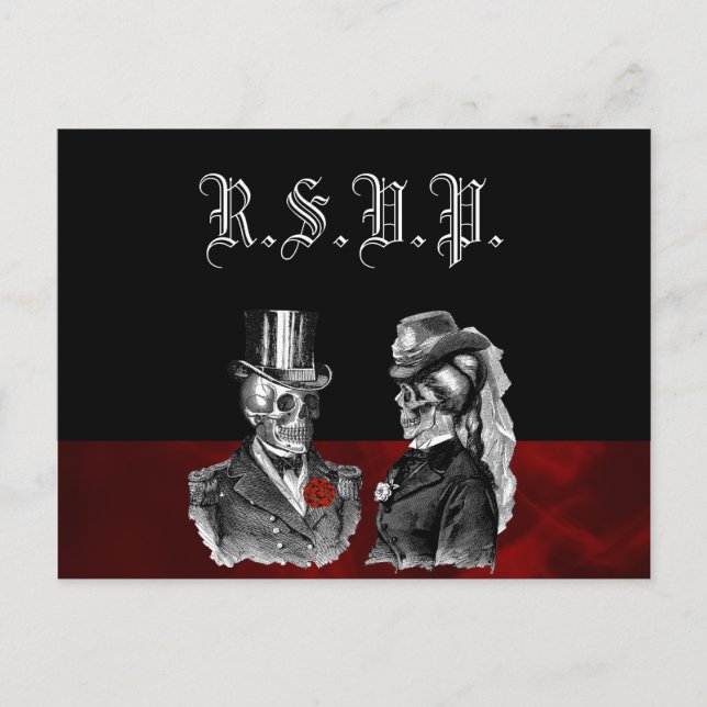 Skeleton Skulls UAWG Einladungspostkarte (Vorderseite)