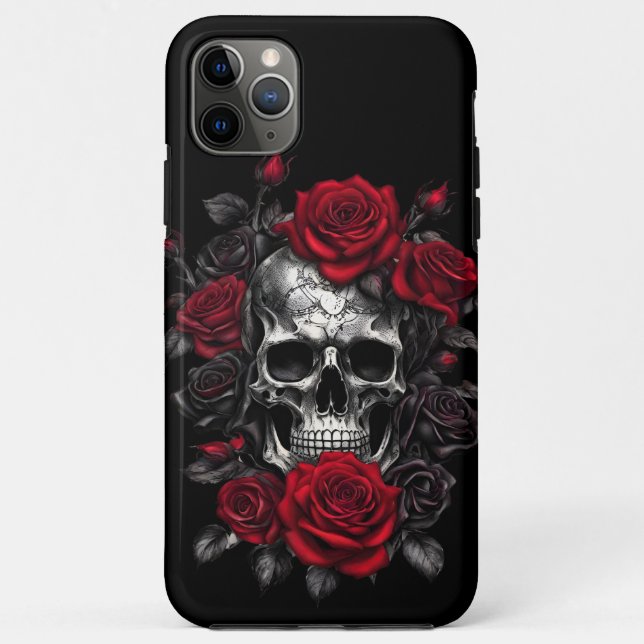 Skeleton Skulls und Rose iPhone / iPad Gehäuse Case-Mate iPhone Hülle (Rückseite)