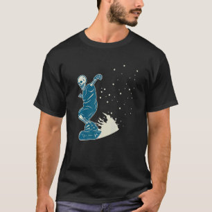 Skeleton Snow Boarding Snowboarden T-Shirt