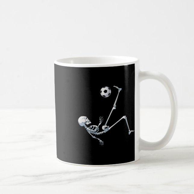 Skeleton Soccer Footll Halloween T Shirt Costume G Kaffeetasse (Rechts)