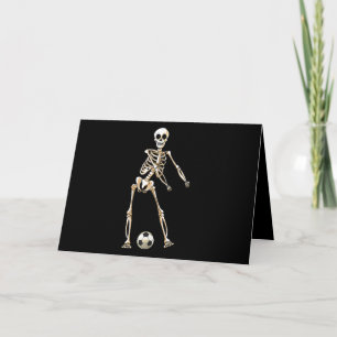 Skeleton Soccer Halloween Flossenblütenspiel Karte