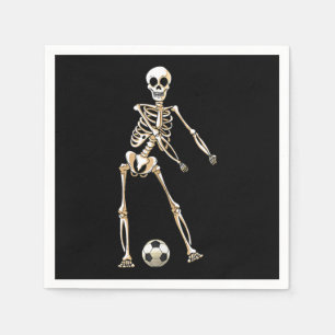Skeleton Soccer Halloween Flossenblütenspiel Serviette