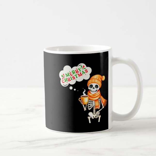Skeleton Speak Merry Christmas Waer F And Hold Cof Kaffeetasse (Rechts)