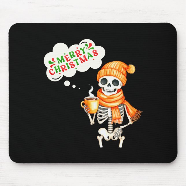 Skeleton Speak Merry Christmas Waer F And Hold Cof Mousepad (Vorne)
