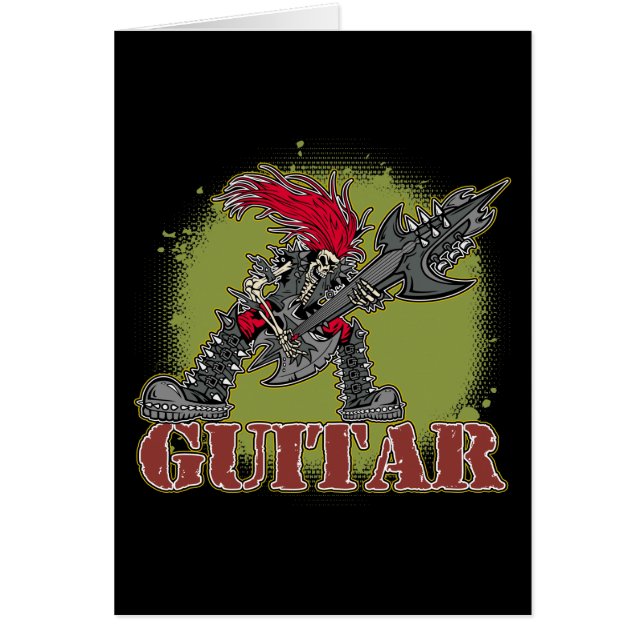 Skeleton spielende E-Gitarre (Vorne)
