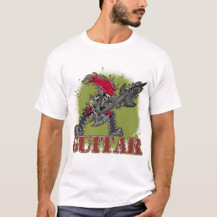 Skeleton spielende E-Gitarre T-Shirt