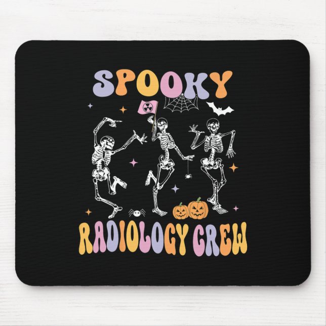 Skeleton Spooky Radiology Crew Röntgen Tech Hallow Mousepad (Vorne)