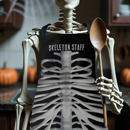 Skeleton Staff Custom Halloween Schürze