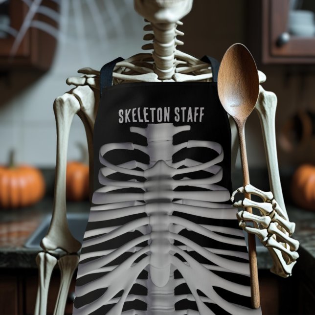 Skeleton Staff Custom Halloween Schürze (Skeleton staff apron for your skeleton staff)