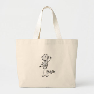 Skeleton Strichmännchen-Tasche Halloweens Jumbo Stoffbeutel