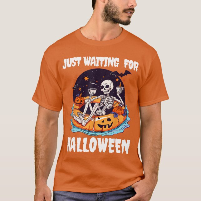 Skeleton Summer Spooky Vibes Just Waiting For Hall T-Shirt (Vorderseite)